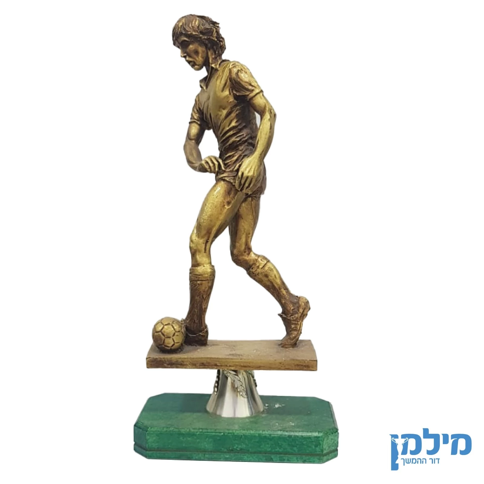 גביע פסלון כדורגלן כדורגל רטרו מובלטת תלת מימד