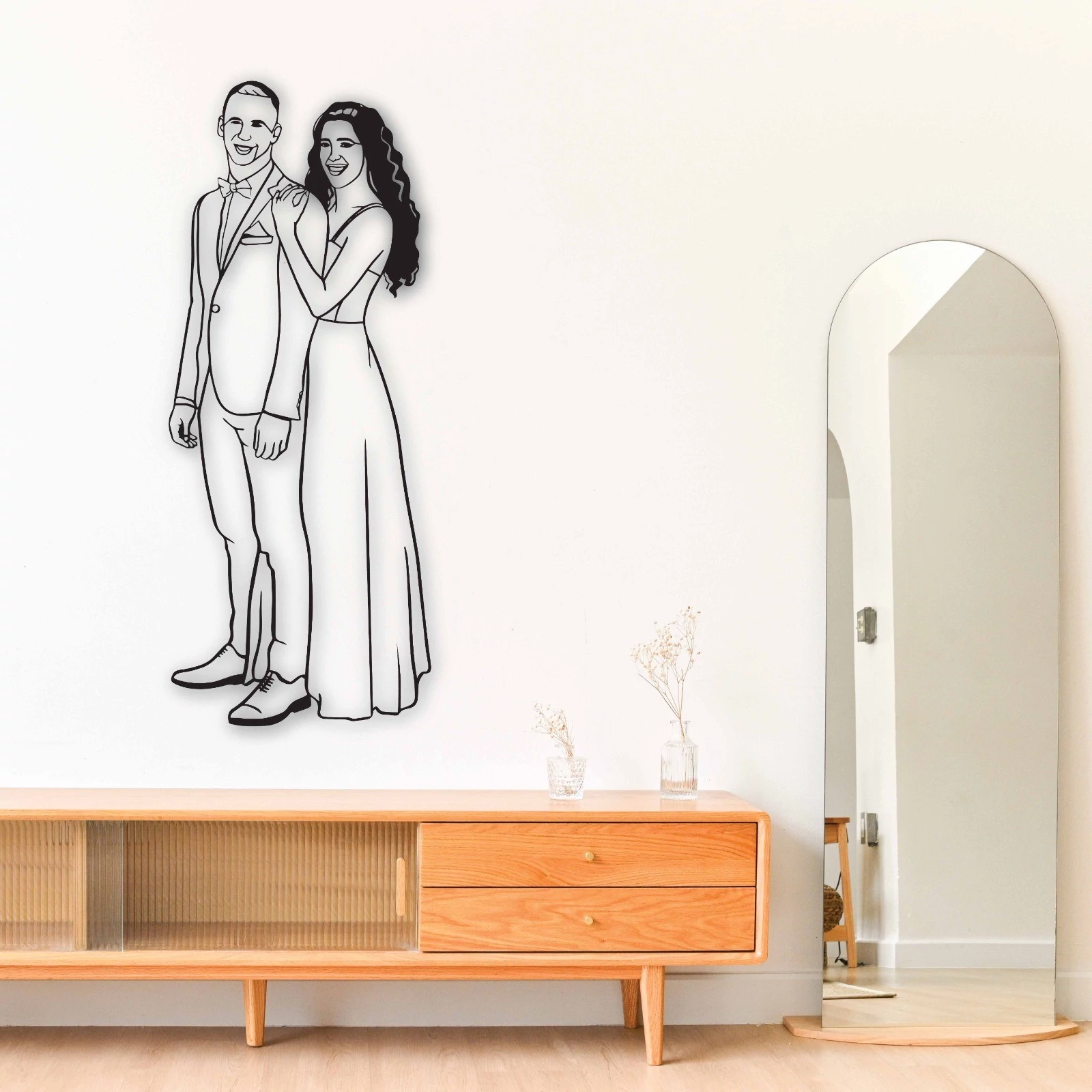 פרוטרט מתכת זוג מתחתנים