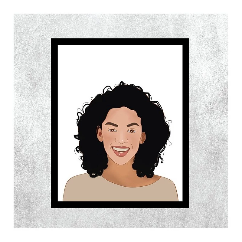 איור לבת זוג - רקע לבן