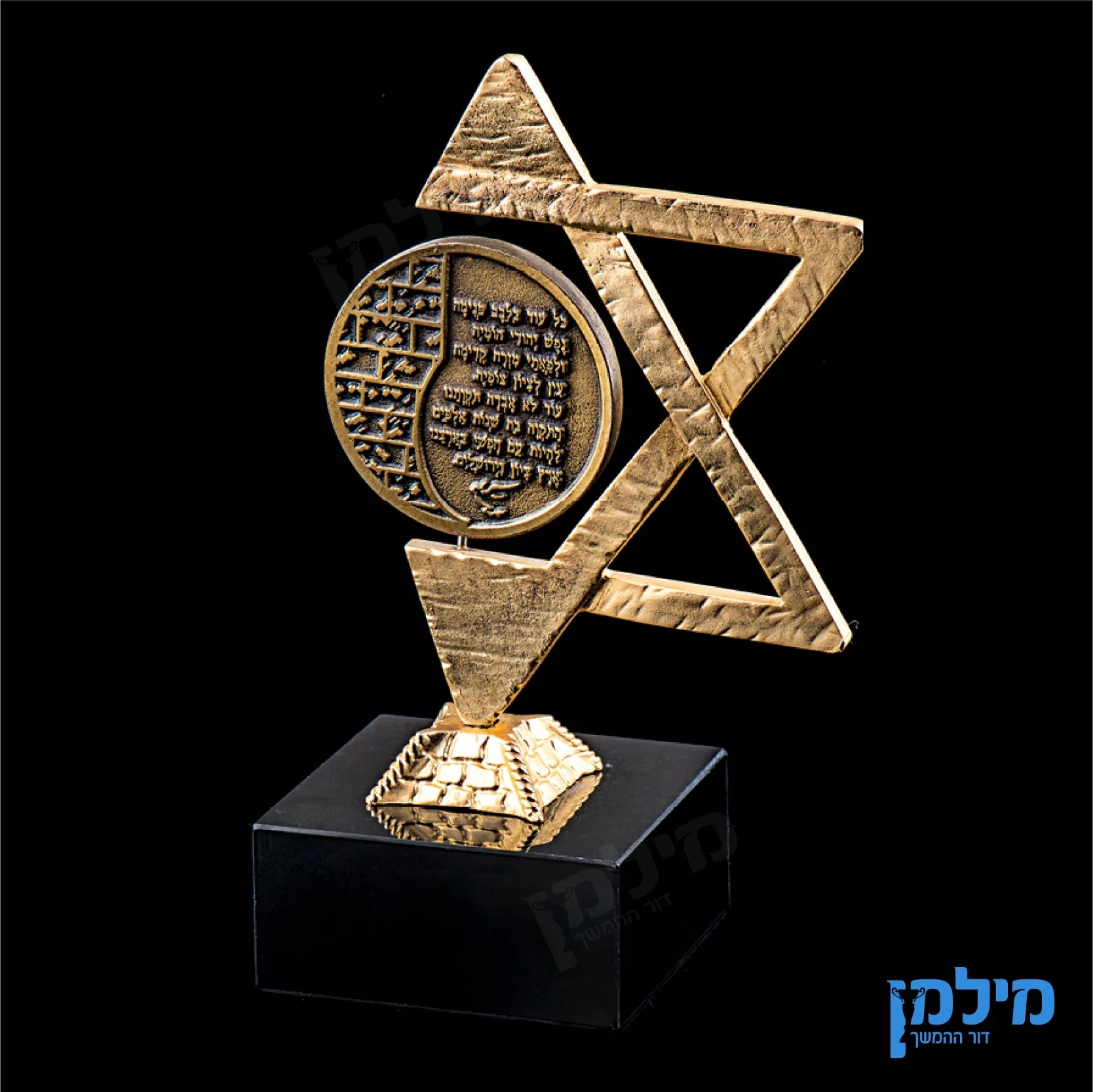 מגן דוד חצוי עם מטבע מסתובב