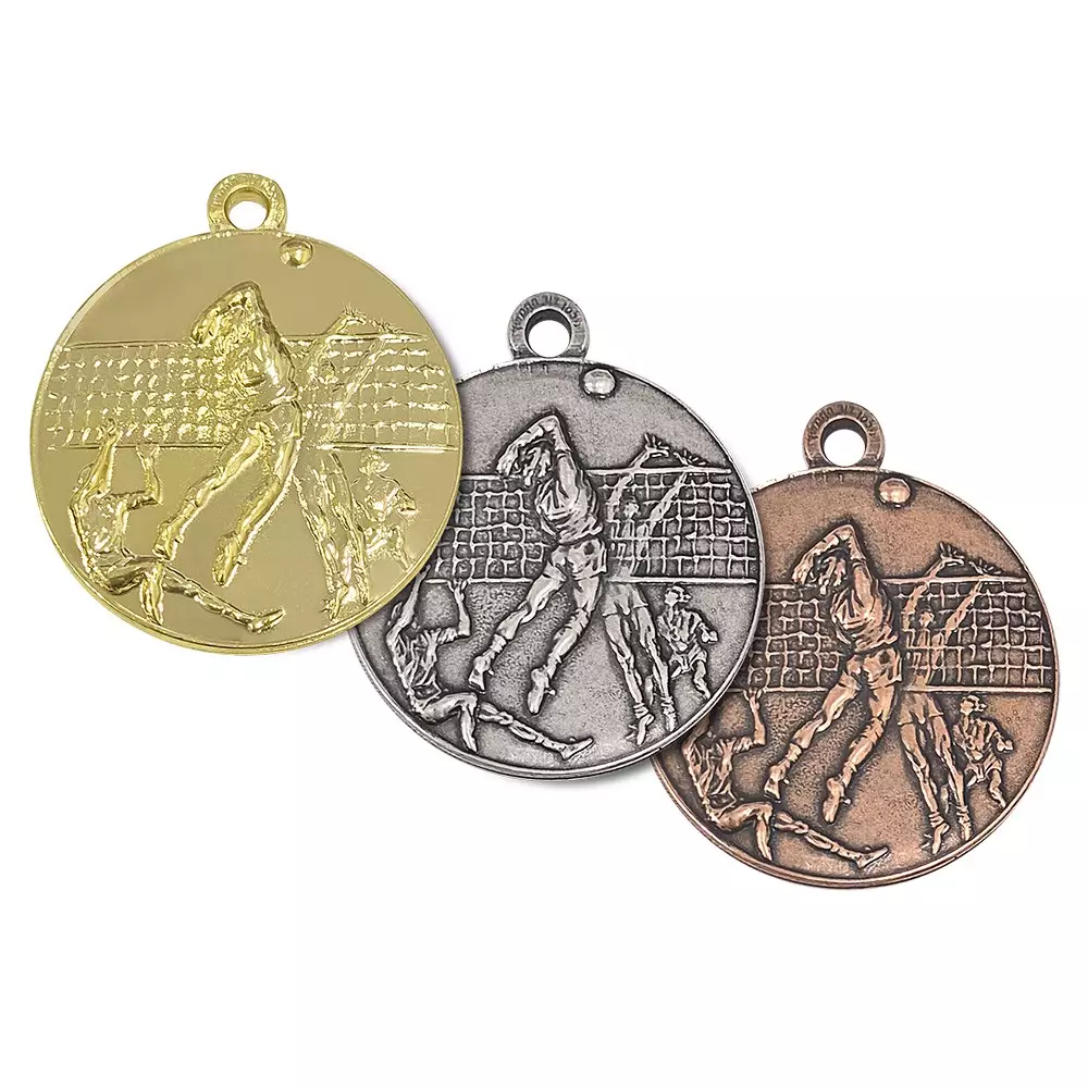 מדליה מוטבעת כדורעף מדגם "פלטקין" 5 ס"מ