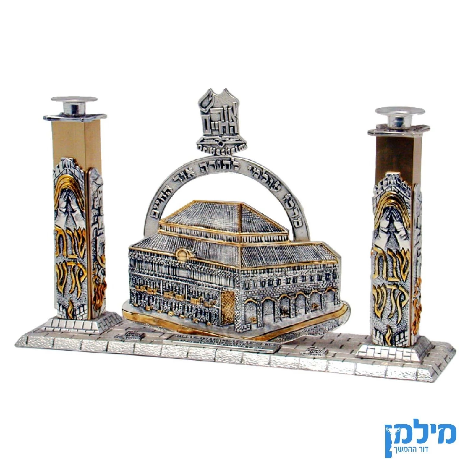 פמוטים עם עיצוב בהתאמה אישית מצופים כסף 925