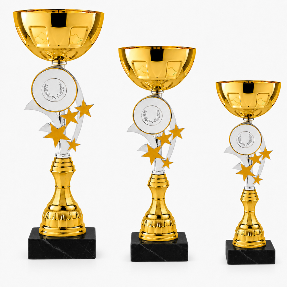 גביע כוכבים בשילוב כסף עם זהב