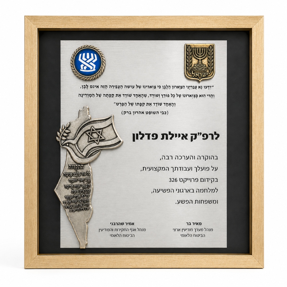 יצירת הוקרה ישראלית – מפה, ההמנון וסמל המדינה